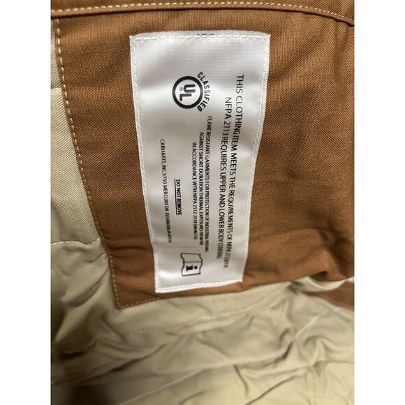Carhartt Flame Resistant FR Rain Defender Insulated Vest Brown Mens XL - Picture 5 of 8